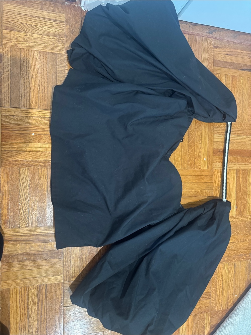 Banana Republic Black Puff Sleeve Crop Top